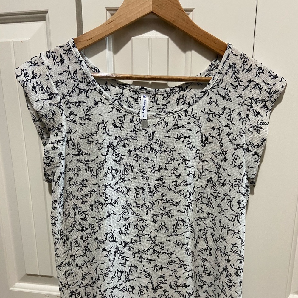 Piphany BRITTANY black and white top, size S